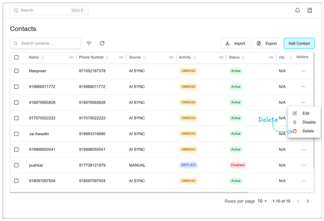 Step 4 - Choose Delete