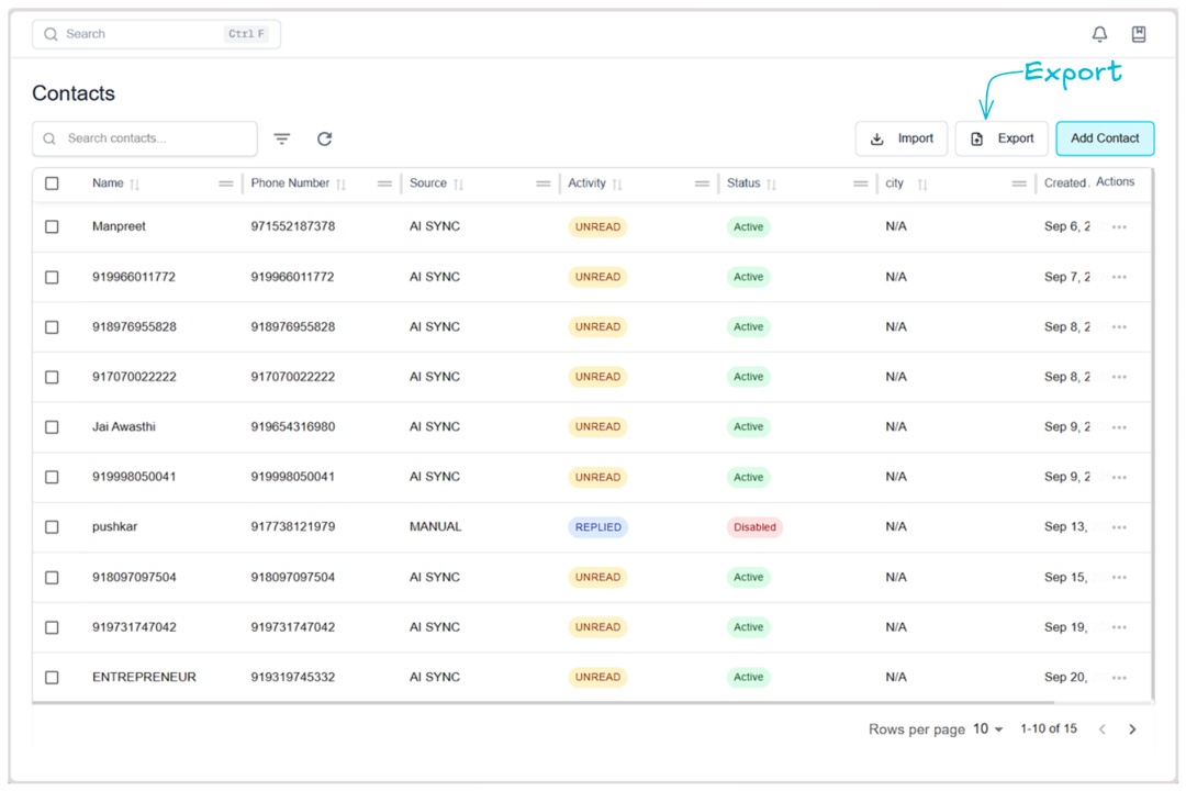 Step 3 - Click Export