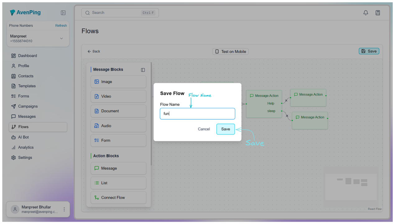 Step 4 - Fill Flow Details