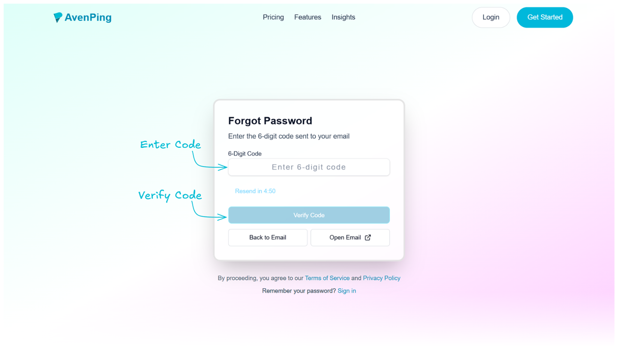 Step 4 - Verify Code
