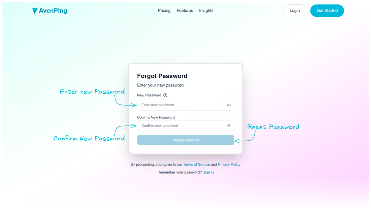 Step 5 - Reset Password