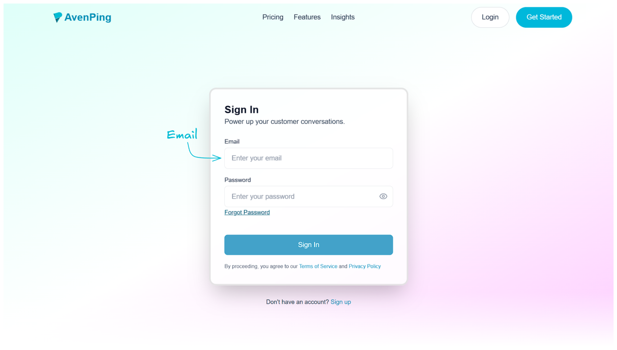 Step 2 - Enter Email