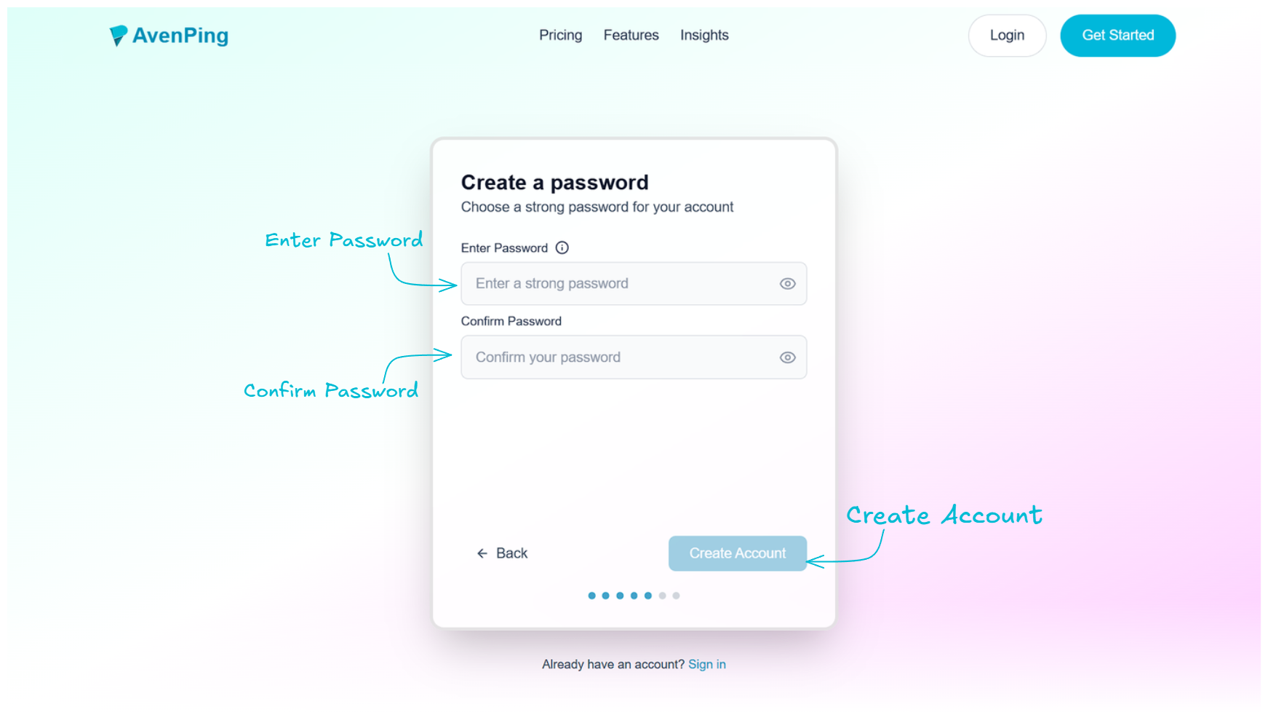 Step 6 - Create Password