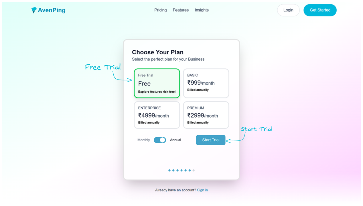 Step 7 - Choose Plan