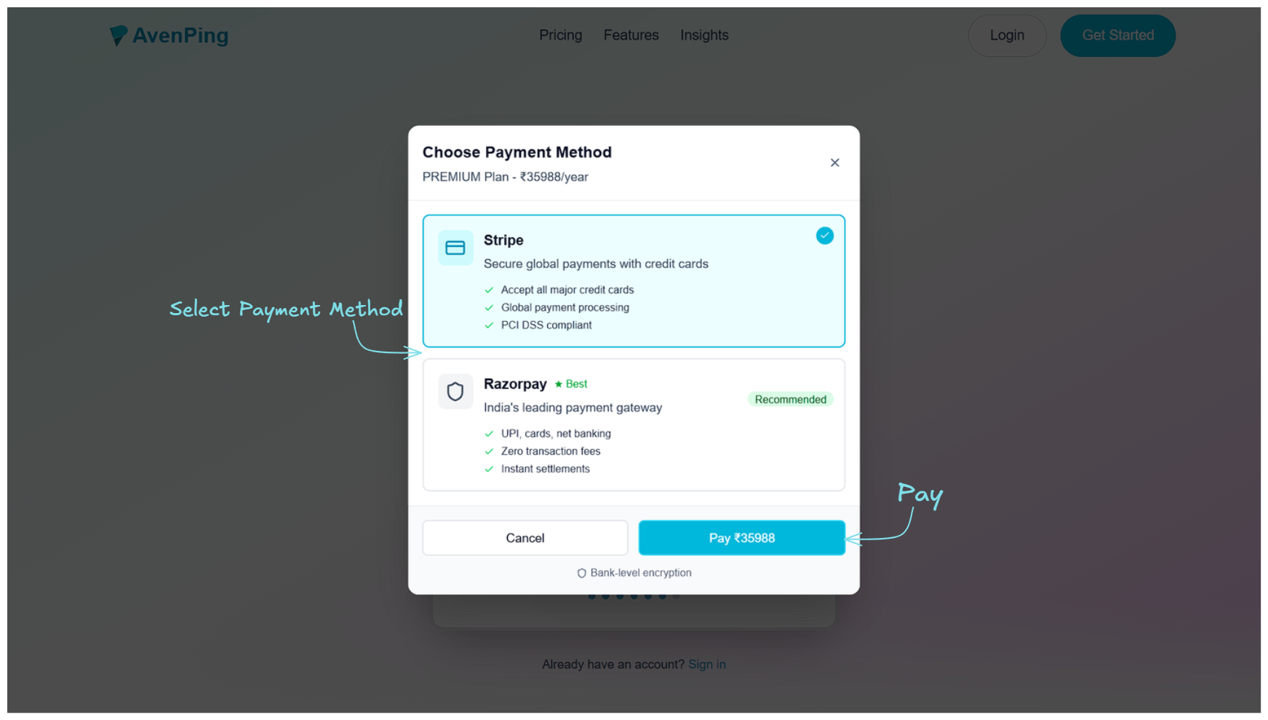 Step 9 - Payment Method