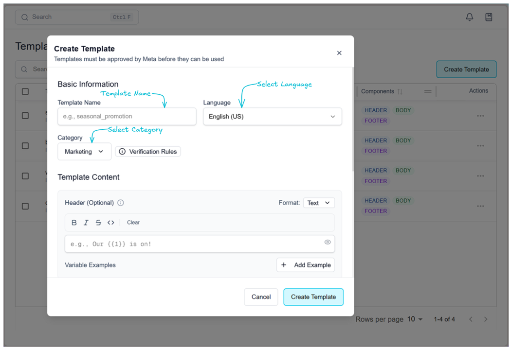 Step 5 - Save Template