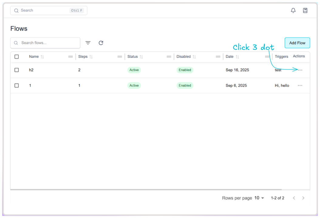Step 3 - Actions Menu